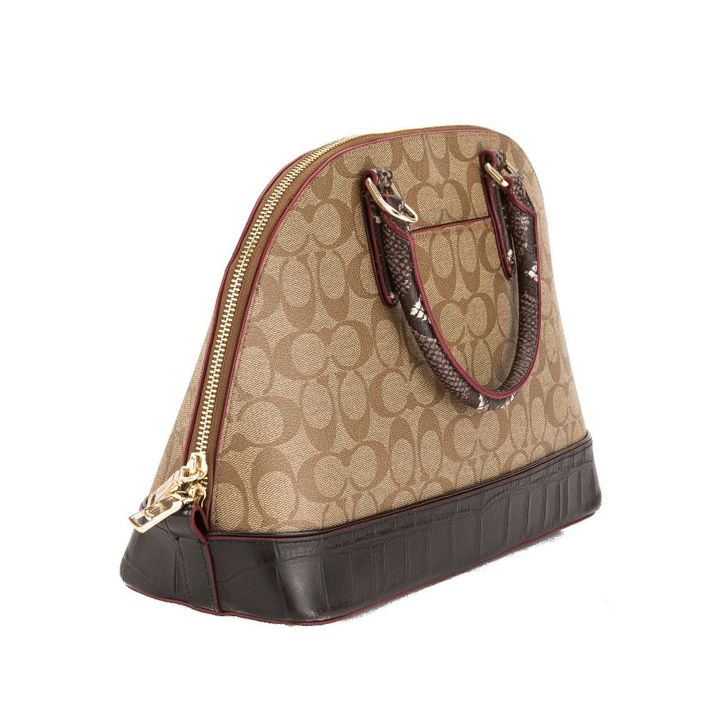 Coach Signature with Eotic Mix Sierra Satchel Bag - Picture 5 of 10